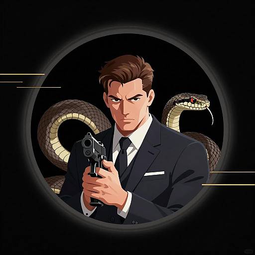 Mysterious Man in a Dark Tunnel