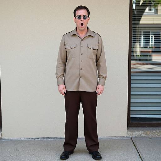 Man in Khaki Spoiler Costume