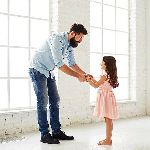 Playful Father and Daughter Photograph