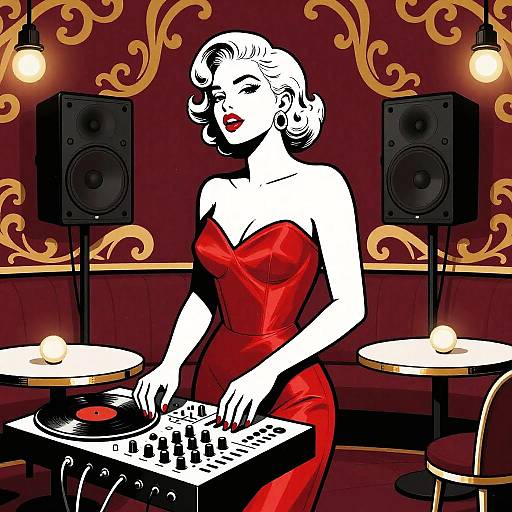 Bold 1950s Jazz Club Illustration