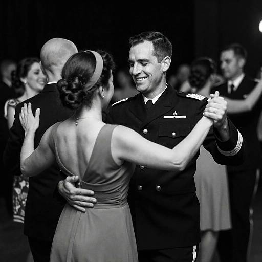 Joyful Dance in Black and White