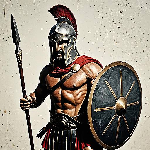 Hyperrealistic Ancient Greek Hoplite Warrior