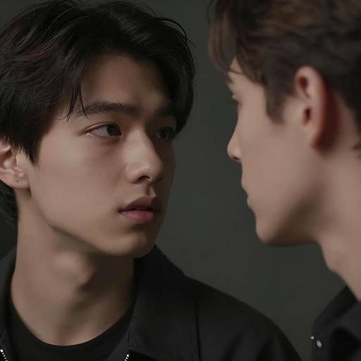 Intense Portrait of Two Young Men