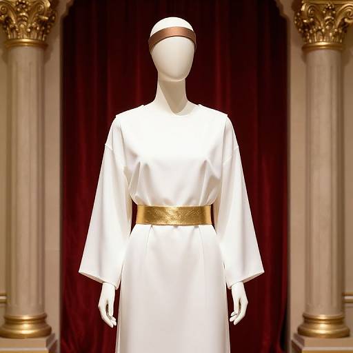 Mannequin in Elegant Robe Scene