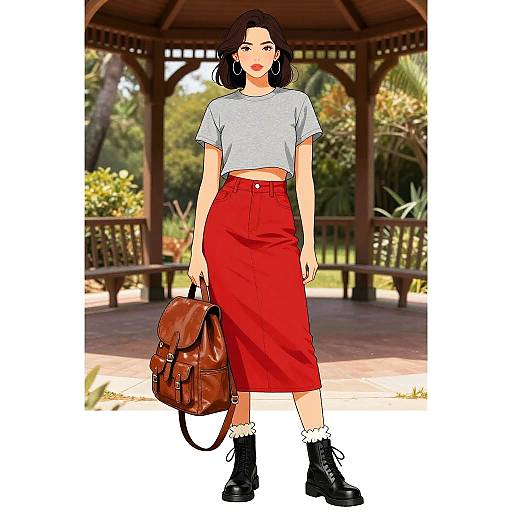 Petite Woman in Streetwear at Sanctuary