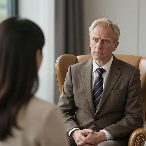 Serious Discussion in Elegant Setting