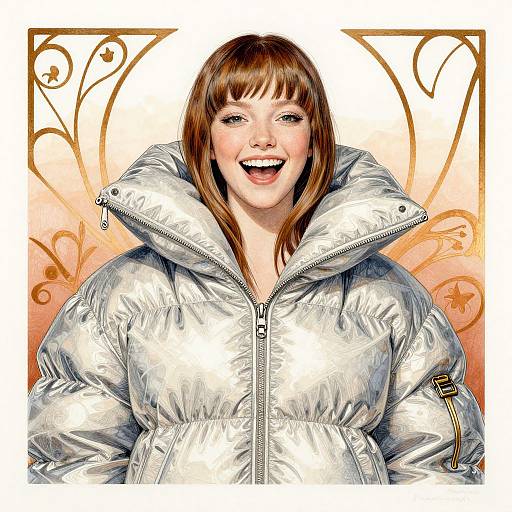 Art Nouveau Futuristic Portrait