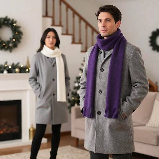 Cozy Christmas Living Room Scene