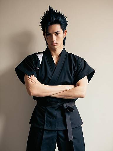 Young Man in Younger Toguro Cosplay Costume