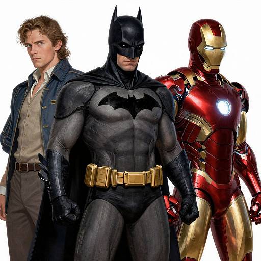 Batman and Iron Man Digital Art