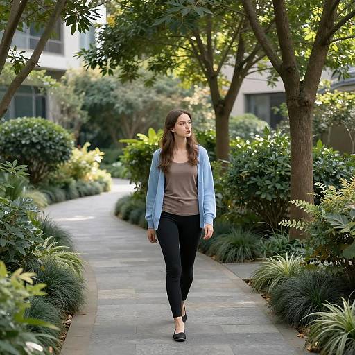 Serene Walk Through Lush Garden