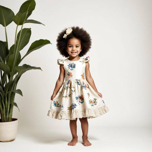 Smiling Girl in Floral Dress