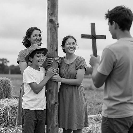 Dramatic Black and White Outdoor Scene