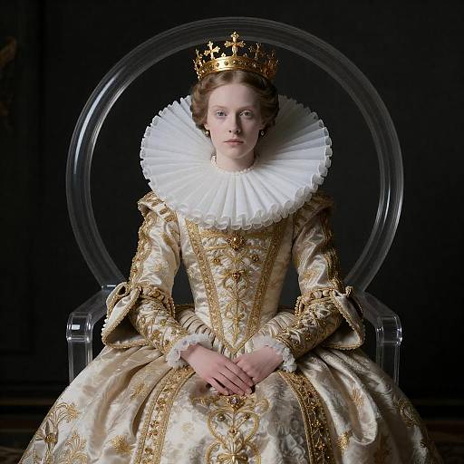 Pale Queen in Renaissance Gown