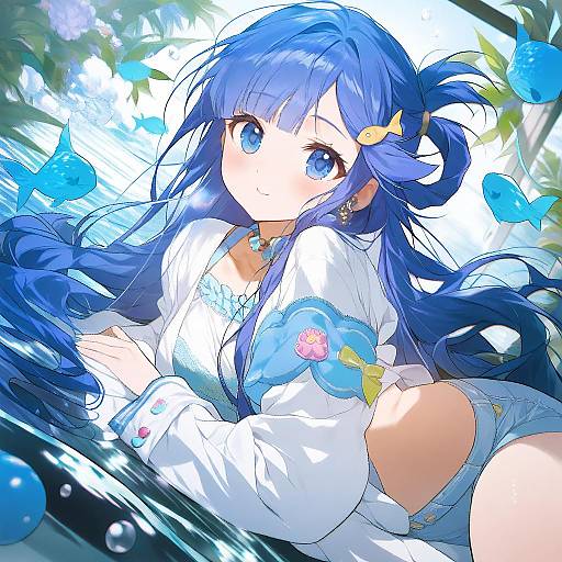 Illustration of Asari nanami, idolmaster in the style of Sukja