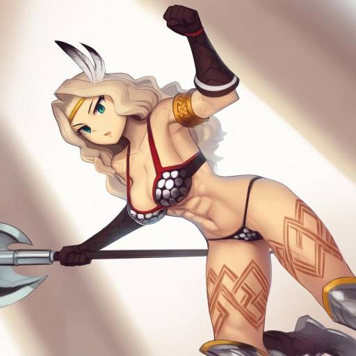 Illustration of Amazon (dragon's crown), dragon's crown in the style of Boa (brianoa)