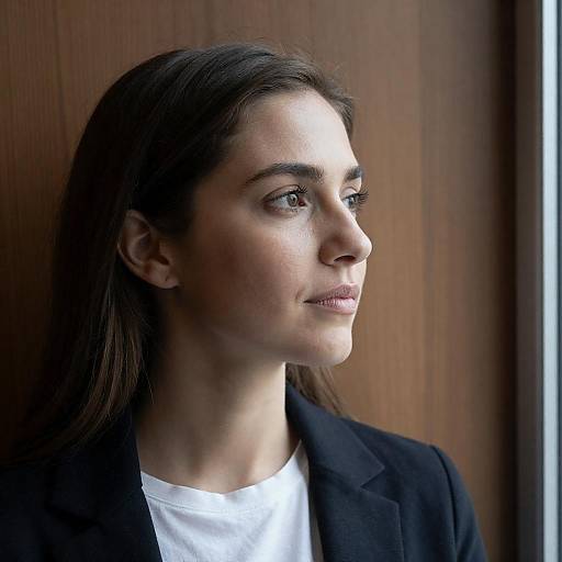 Contemplative Woman Gazing Out Window