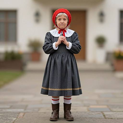 Child in Grandma Costume Full Body