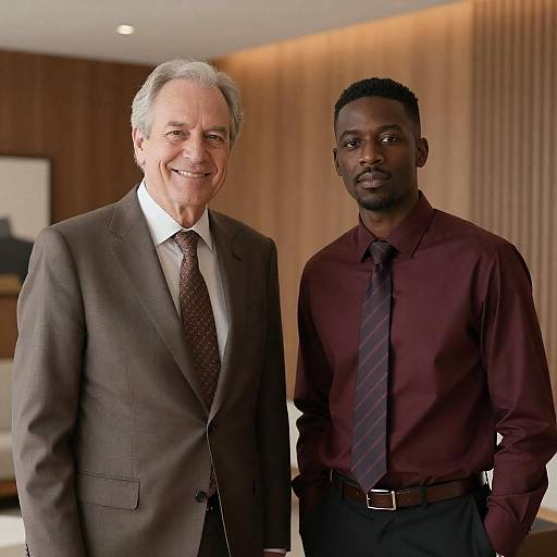 Warm Modern Portrait of Two Men