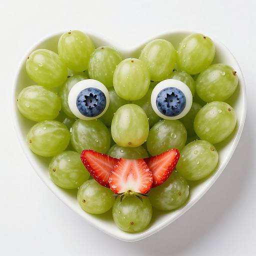 Whimsical Fruit Salad Face Art