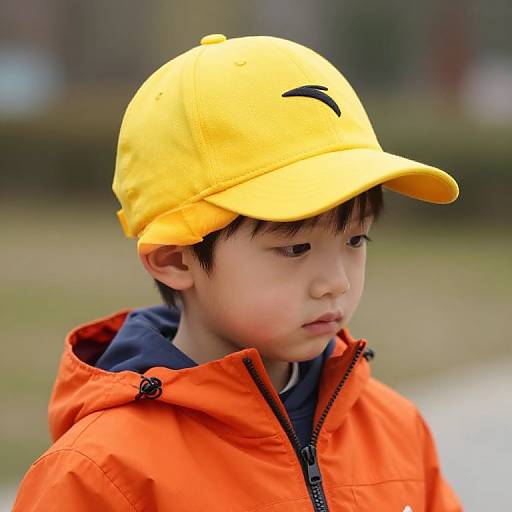 Boy with Yellow Crayon Hat