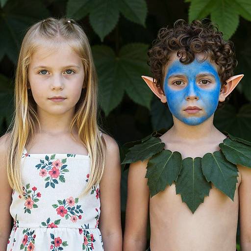 Whimsical Portrait of Two Unique Children