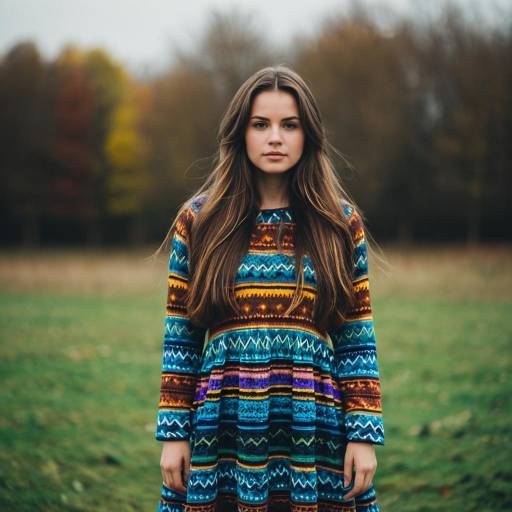 Realistic Outdoor Fashion Portrait of a Girl