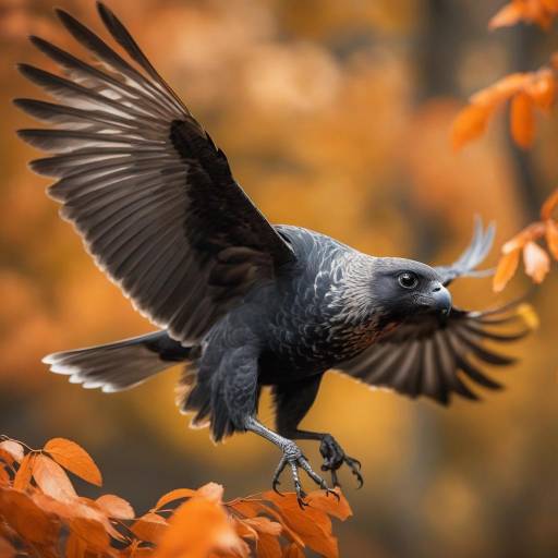Captivating Flying Bird with Bokeh Background