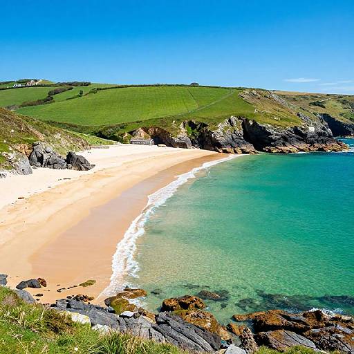 Perranporth Beach Scenic Coastal View
