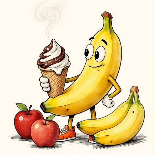 Fashionable Banana Man Smoking Cannabis