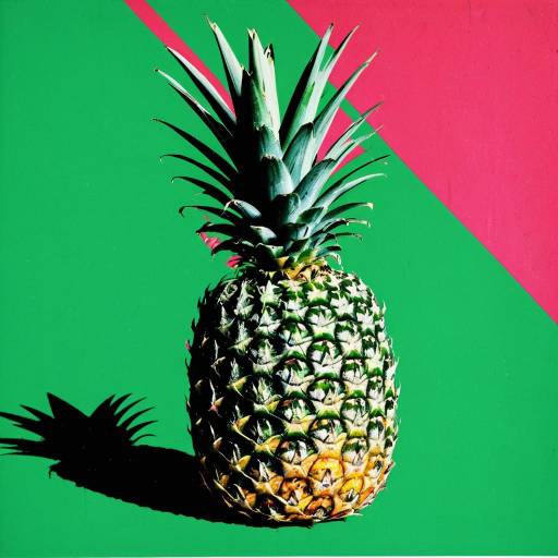 Vibrant Pineapple on Colorful Background