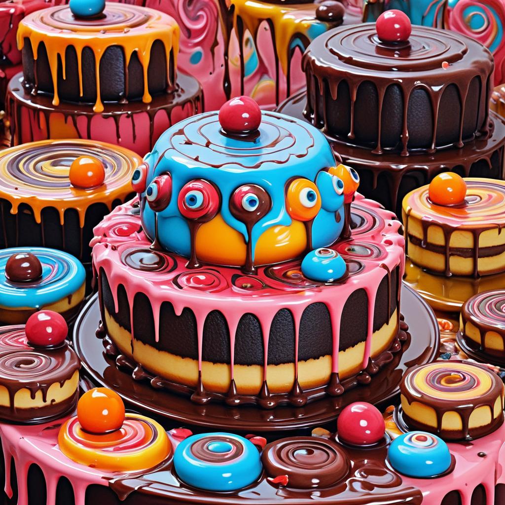 Grotesque Interiors of Melting Sweets