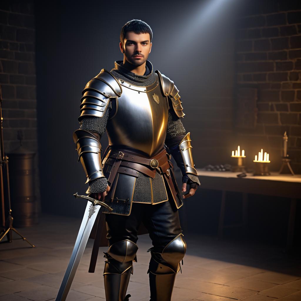 Medieval Knight Studio Photoshoot Concept