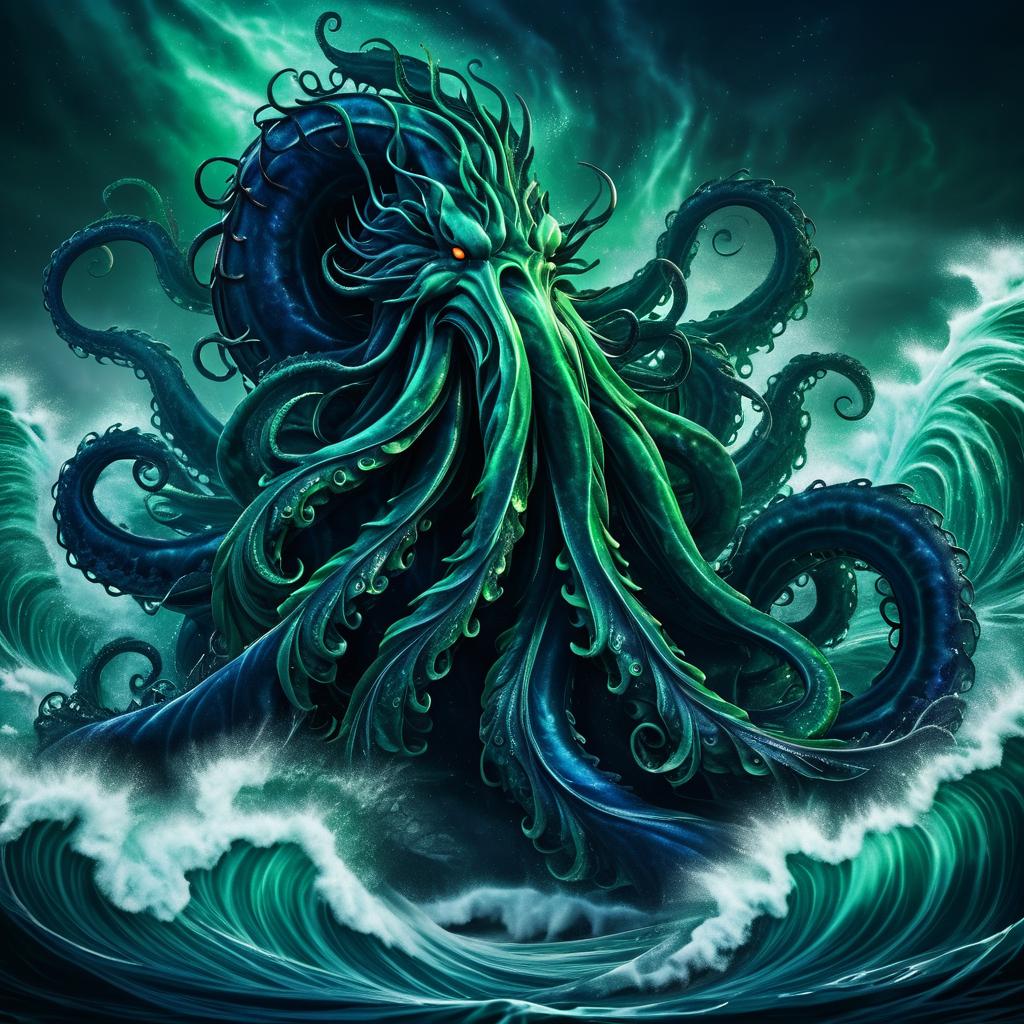 Colossal Kraken Emerges from Turbulent Waters