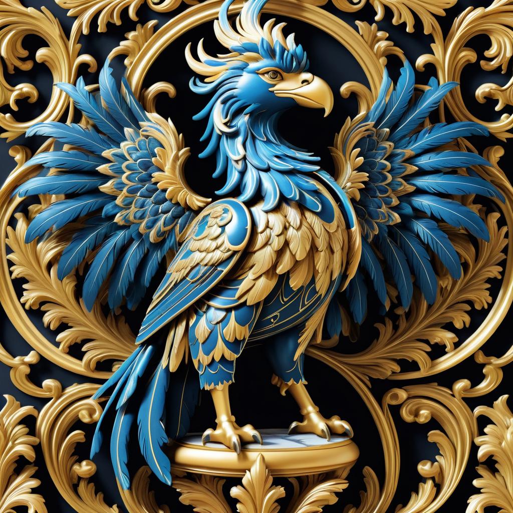 Regal Griffin in Baroque Art Style