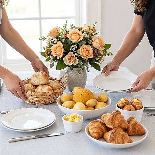 Baby Blessing Luncheon Setup