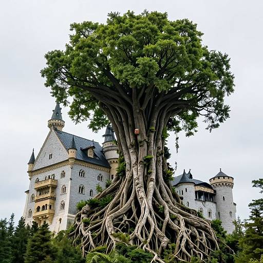 Majestic Castle in Living Tree