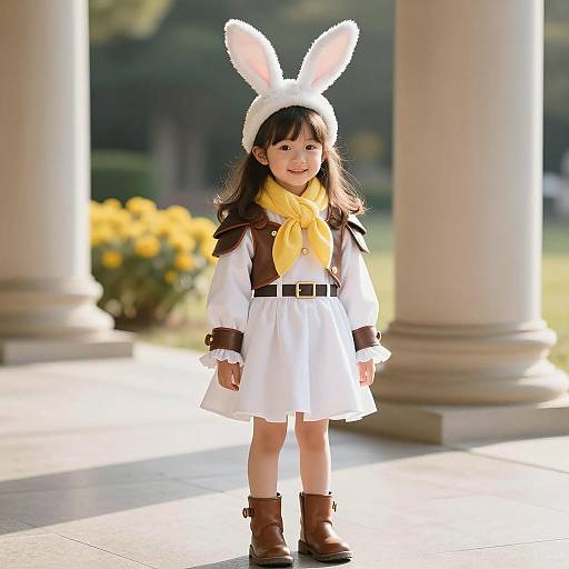 Sunny Outdoor Fashion Shoot with Bunny Ears