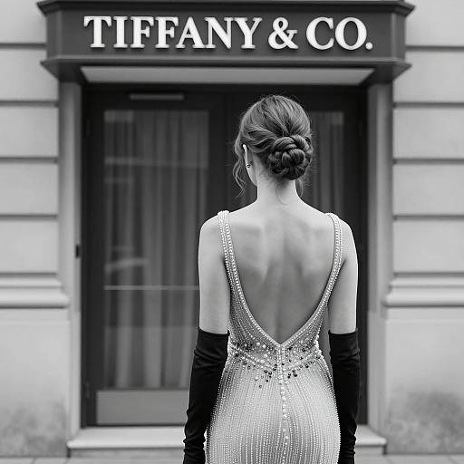 Elegant Black-and-White Portrait of a Woman