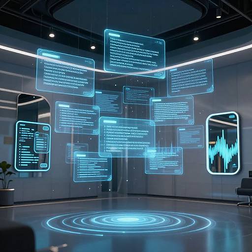 Futuristic AI Brainstorming Room