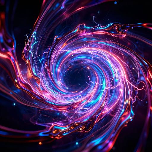 Futuristic Liquid Metal Energy Flow