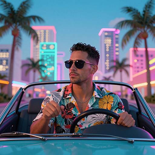 Neon Miami Vibe Driver