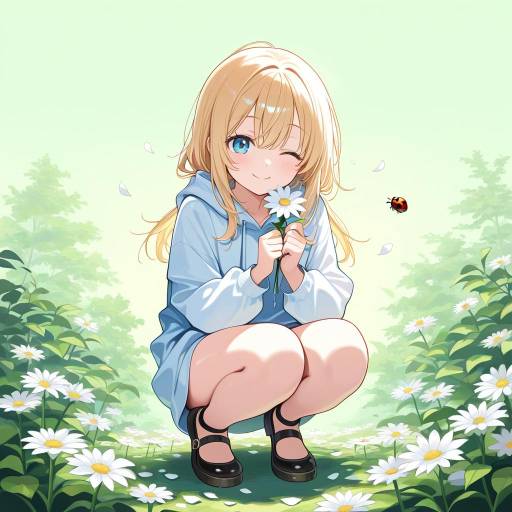 Whimsical Young Girl in Nature Whimsical Young Girl in Nature