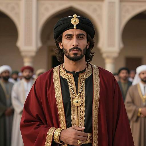 Handsome Middle Eastern Royalty in Attire