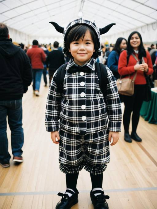 Candid Portrait of Plaid Munchkin Cosplay