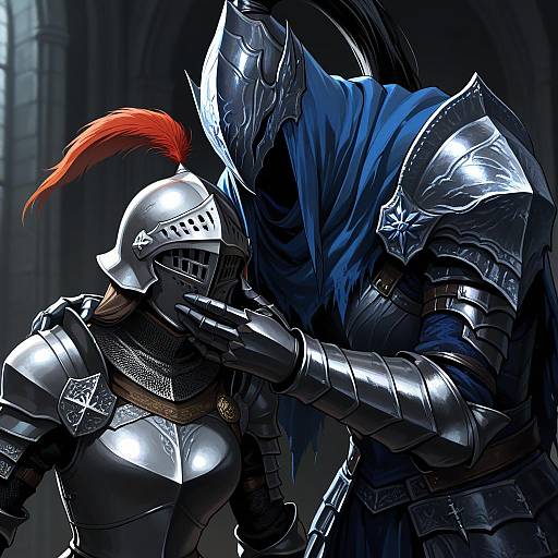 Illustration of Artorias the abysswalker, dark souls (series) in the style of Bokoboko (pandagapanda1)