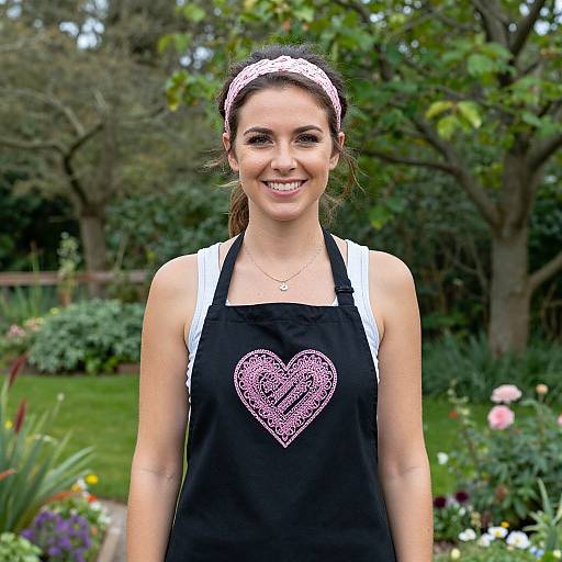 Smiling Woman in Secret Garden