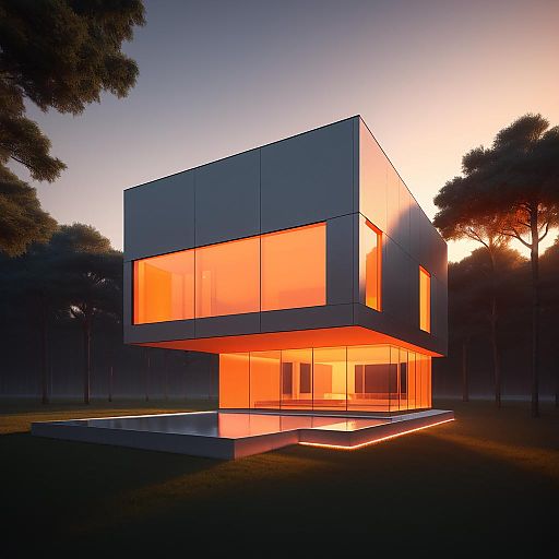 Cinematic Minimalist Cube House Design Cinematic Minimalist Cube House Design