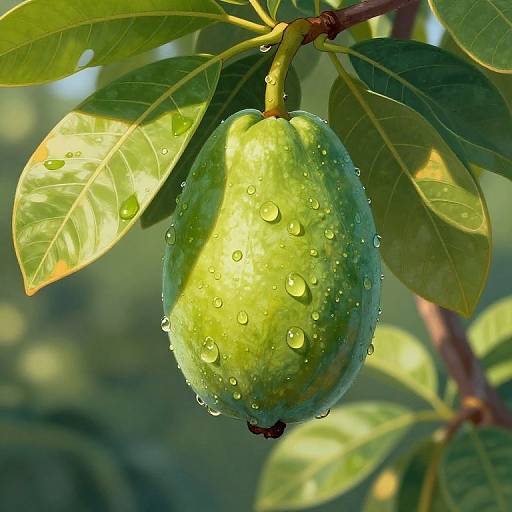 Realistic Ovalada Fruit Botanical Illustration