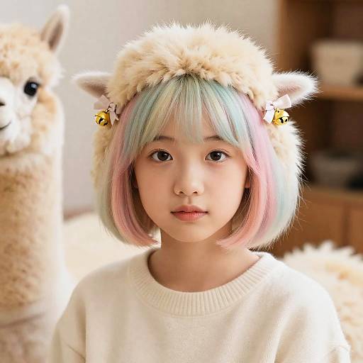 Ultra-Cute Bubbly Alpaca Girl
